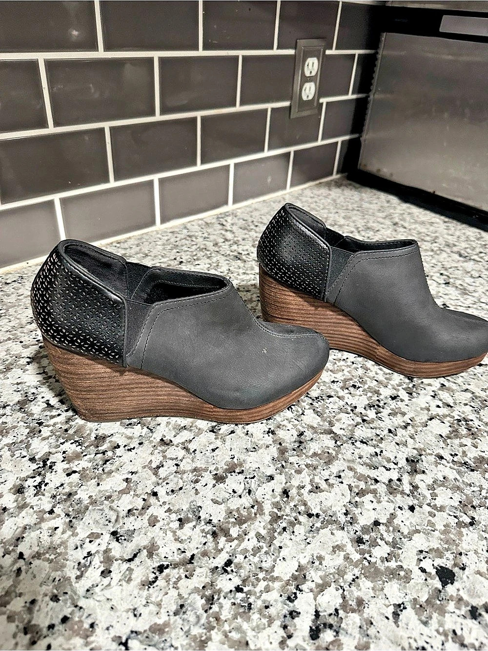 Dr. Scholl's Jenny Black & Brown Wedge Shoes